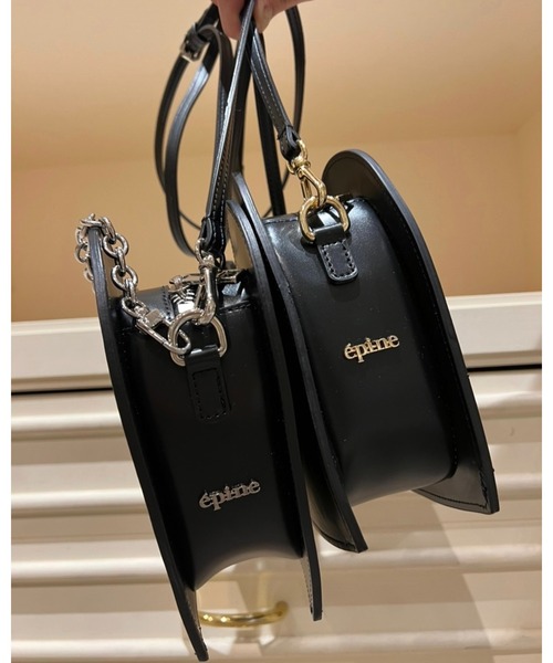 epine(エピヌ)の「epine heart shoulder bag(ショルダーバッグ・レディース・ブラック×ゴールド/ブラック×シルバー・ONESIZE)」の9枚目の写真