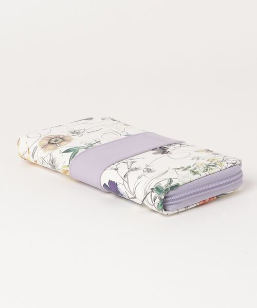 FUNALIVE（ファンアライブ）の「MOAMOA ブルーミング 花柄ロングウォレット ラウンドファスナー 長財布（財布・レディース・ブラウン/パープル/イエロー・FREE）」の5枚目の写真