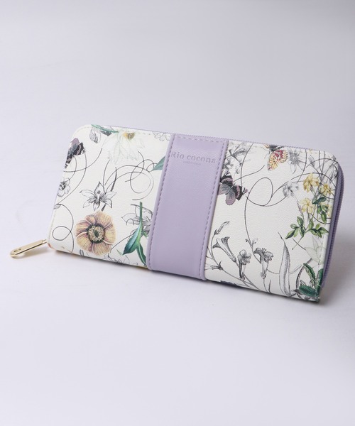 FUNALIVE（ファンアライブ）の「MOAMOA ブルーミング 花柄ロングウォレット ラウンドファスナー 長財布（財布・レディース・ブラウン/パープル/イエロー・FREE）」の2枚目の写真