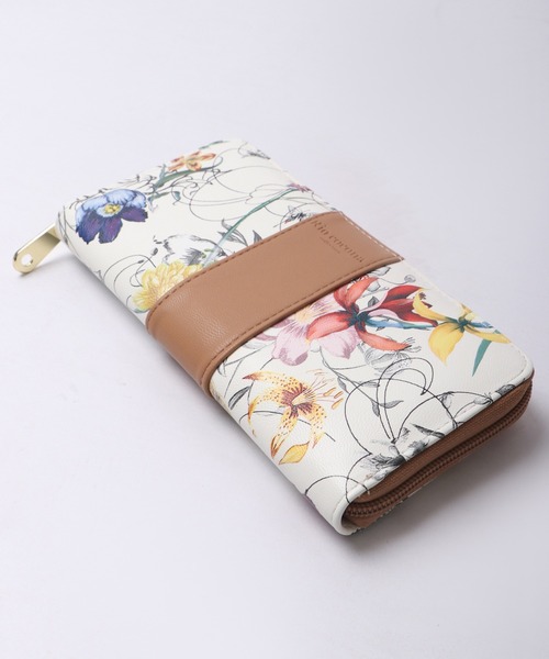 FUNALIVE（ファンアライブ）の「MOAMOA ブルーミング 花柄ロングウォレット ラウンドファスナー 長財布（財布・レディース・ブラウン/パープル/イエロー・FREE）」の11枚目の写真