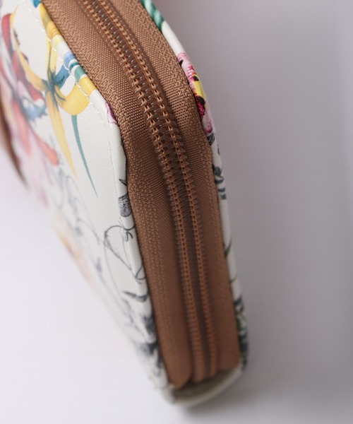 FUNALIVE（ファンアライブ）の「MOAMOA ブルーミング 花柄ロングウォレット ラウンドファスナー 長財布（財布・レディース・ブラウン/パープル/イエロー・FREE）」の9枚目の写真