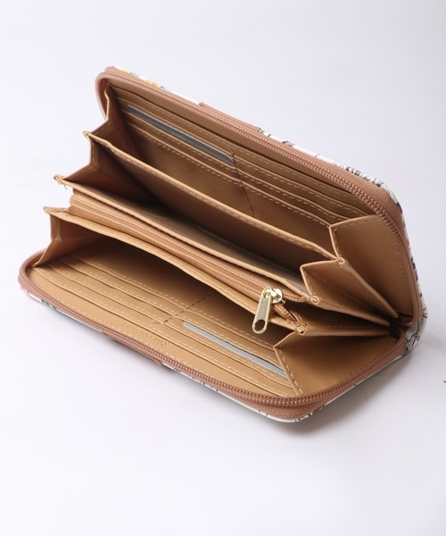 FUNALIVE（ファンアライブ）の「MOAMOA ブルーミング 花柄ロングウォレット ラウンドファスナー 長財布（財布・レディース・ブラウン/パープル/イエロー・FREE）」の14枚目の写真