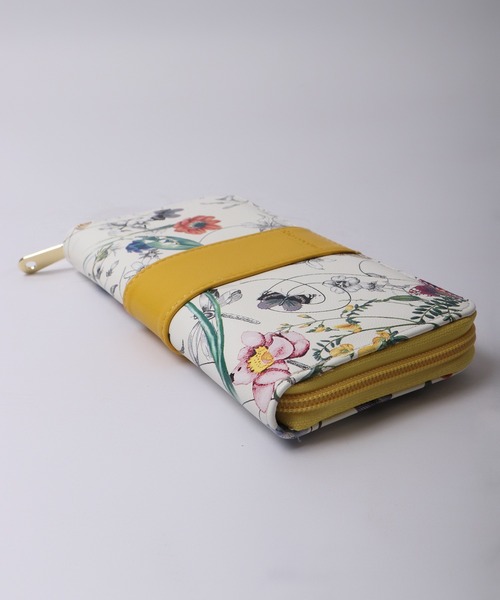 FUNALIVE（ファンアライブ）の「MOAMOA ブルーミング 花柄ロングウォレット ラウンドファスナー 長財布（財布・レディース・ブラウン/パープル/イエロー・FREE）」の7枚目の写真