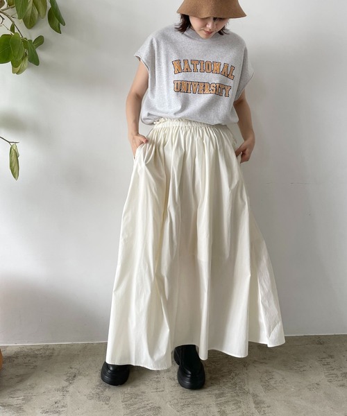 LOWRYS FARM（ローリーズファーム）の「ギャザーボリュームスカート　965145（スカート・レディース・アイボリー/ブラック/イエロー・FREE）」の6枚目の写真