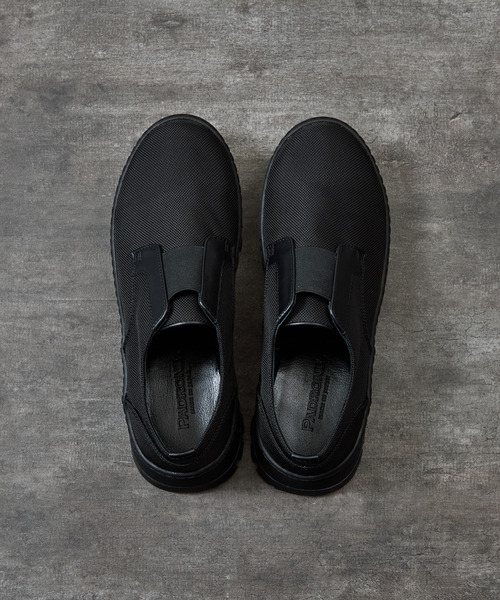 PADRONE（パドローネ）の「PADRONE パドローネ / FRONT GORE SHOES VIBRAM ビブラムソールフロントゴアシューズ 日本製 / PU8840-2004（スリッポン・メンズ・ブラック/ブラック系その他・40/41/42/43）」の14枚目の写真