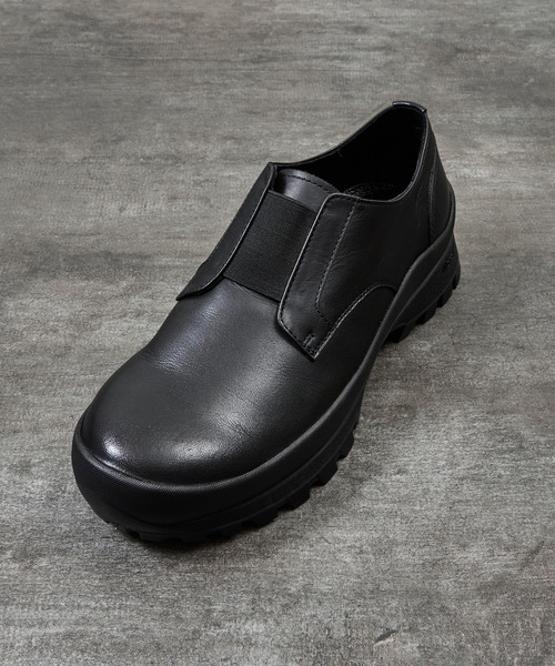 PADRONE（パドローネ）の「PADRONE パドローネ / FRONT GORE SHOES VIBRAM ビブラムソールフロントゴアシューズ 日本製 / PU8840-2004（スリッポン・メンズ・ブラック/ブラック系その他・40/41/42/43）」の21枚目の写真