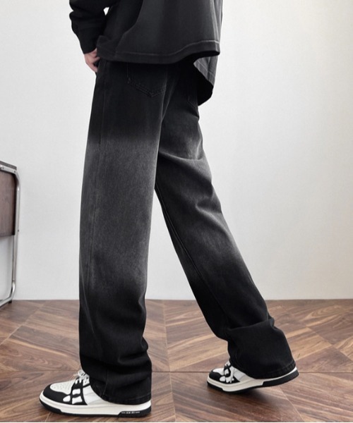 Burner(バーナー)の「【OKUOKU 0909】 デニムパンツ / グラデーション / ストレート oku-bottom-693464070655-36 U(デニムパンツ・メンズ・ブラック・L/M/S)」の5枚目の写真