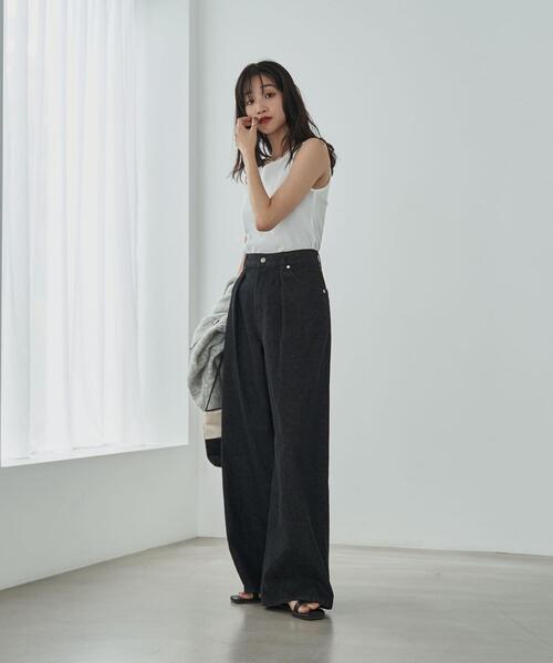 coen（コーエン）の「ショルダーデザインタンクトップ（タンクトップ・レディース・ブラック/ホワイト/ブラウン・M/L）」の7枚目の写真