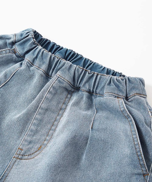 devirock(デビロック)の「楽デニム ルーズタックパンツ(デニムパンツ・キッズ・ネイビー/ブルー系9/ブラック・130cm/140cm/150cm/160cm/100cm/110cm/120cm)」の15枚目の写真