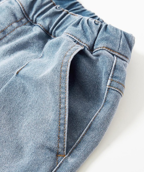 devirock(デビロック)の「楽デニム ルーズタックパンツ(デニムパンツ・キッズ・ネイビー/ブルー系9/ブラック・130cm/140cm/150cm/160cm/100cm/110cm/120cm)」の17枚目の写真