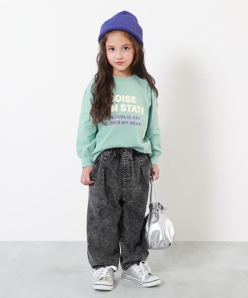 devirock(デビロック)の「楽デニム ルーズタックパンツ(デニムパンツ・キッズ・ネイビー/ブルー系9/ブラック・130cm/140cm/150cm/160cm/100cm/110cm/120cm)」の5枚目の写真