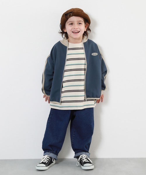 devirock(デビロック)の「楽デニム ルーズタックパンツ(デニムパンツ・キッズ・ネイビー/ブルー系9/ブラック・130cm/140cm/150cm/160cm/100cm/110cm/120cm)」の6枚目の写真