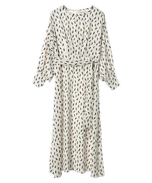 armonia（アルモニーア）の「a.　スクエアドットプリントタックワンピース（ワンピース・レディース・アイボリー/ブラック/イエロー・FREE）」の22枚目の写真