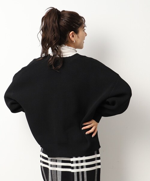 DRESKIP（ドレスキップ）の「◆フェイクパ－ル使い畦編みニットカーディガン（カーディガン/ボレロ・レディース・ブルー/レモンイエロー/ライトグレー/サンドベージュ/ブラック・02/03/04）」の12枚目の写真