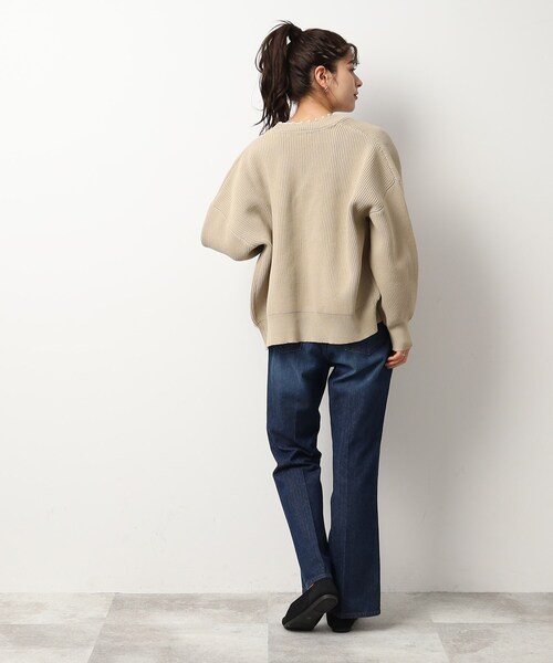 DRESKIP（ドレスキップ）の「◆フェイクパ－ル使い畦編みニットカーディガン（カーディガン/ボレロ・レディース・ブルー/レモンイエロー/ライトグレー/サンドベージュ/ブラック・02/03/04）」の20枚目の写真