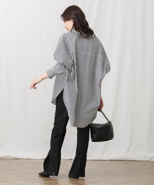 Gready Brilliant(グレディブリリアン)の「TR裾ZIPセミフレアパンツ(その他パンツ・レディース・グレー/ブラック・36/38)」の5枚目の写真