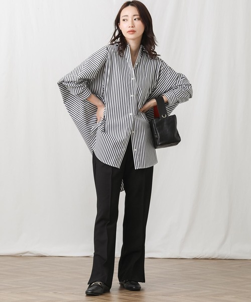 Gready Brilliant(グレディブリリアン)の「TR裾ZIPセミフレアパンツ(その他パンツ・レディース・グレー/ブラック・36/38)」の6枚目の写真