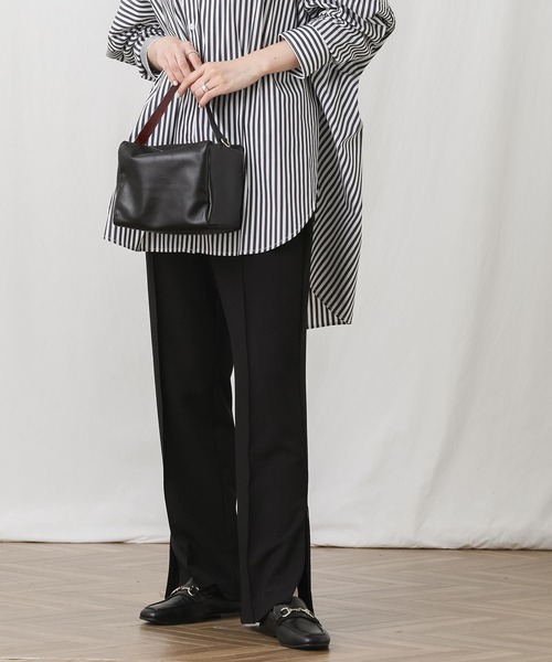 Gready Brilliant(グレディブリリアン)の「TR裾ZIPセミフレアパンツ(その他パンツ・レディース・グレー/ブラック・36/38)」の7枚目の写真