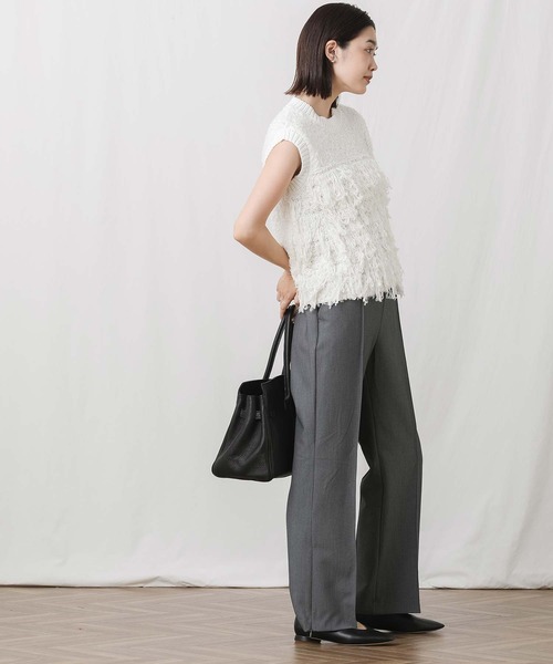 Gready Brilliant(グレディブリリアン)の「TR裾ZIPセミフレアパンツ(その他パンツ・レディース・グレー/ブラック・36/38)」の12枚目の写真