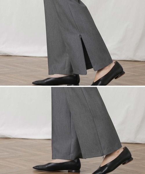 Gready Brilliant(グレディブリリアン)の「TR裾ZIPセミフレアパンツ(その他パンツ・レディース・グレー/ブラック・36/38)」の22枚目の写真