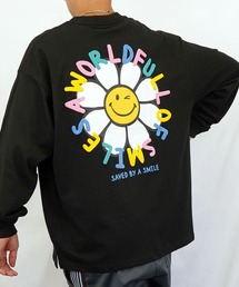 【GROOVY STORE】SMILEY FACE別注ワイドロングスリーブTシャツ