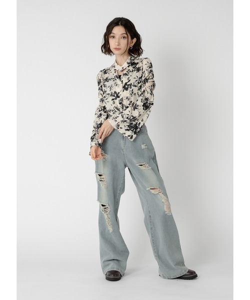 Adoon plain（アドーンプレーン）の「トライアングルネックブラウス（シャツ/ブラウス・レディース・ホワイト/オフホワイト/ブラック/その他・FREE）」の16枚目の写真