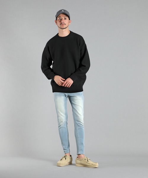 LANVIN en Bleu（ランバンオンブルー）の「ハイストレッチ バックパイル スキニーデニム（デニムパンツ・メンズ・ライトインディゴブルー/ライトグレー・46/52/48/50）」の6枚目の写真