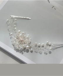 PREFERIR（プレフェリール）の「クリスタル ビジュー パールヘッドドレス（ヘアアクセサリー）（その他ヘアアクセサリー）」