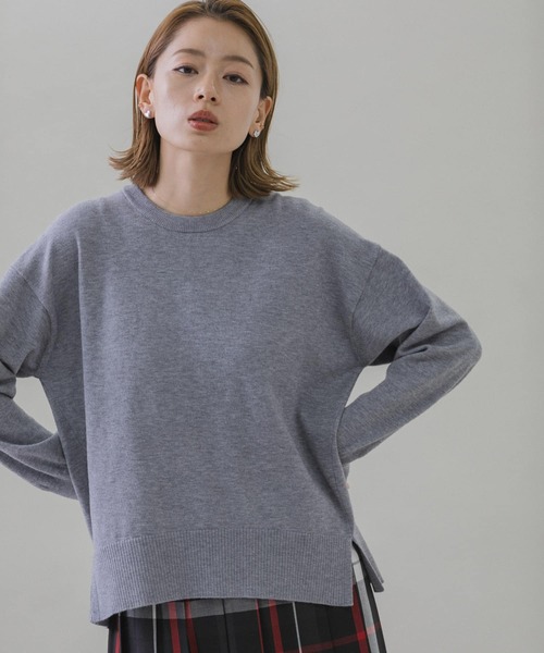 URBAN RESEARCH Sonny Label（アーバンリサーチサニーレーベル）の「ウォッシャブルウォームクルーネックニットプルオーバー（ニット/セーター・レディース・ホワイト系その他/ブラック/グレー/ミント・FREE）」の3枚目の写真