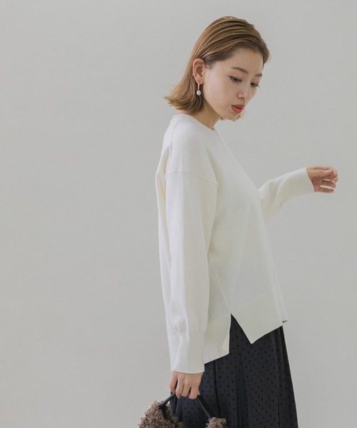 URBAN RESEARCH Sonny Label（アーバンリサーチサニーレーベル）の「ウォッシャブルウォームクルーネックニットプルオーバー（ニット/セーター・レディース・ホワイト系その他/ブラック/グレー/ミント・FREE）」の8枚目の写真