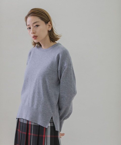 URBAN RESEARCH Sonny Label（アーバンリサーチサニーレーベル）の「ウォッシャブルウォームクルーネックニットプルオーバー（ニット/セーター・レディース・ホワイト系その他/ブラック/グレー/ミント・FREE）」の18枚目の写真