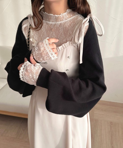 apres jour（アプレジュール）の「ボレロ＋ニットワンピースセット【ZOZOTOWN限定アイテム】（ワンピース・レディース・グレイッシュベージュ/ブラック/モカ・フリー/X-LARGE）」の11枚目の写真
