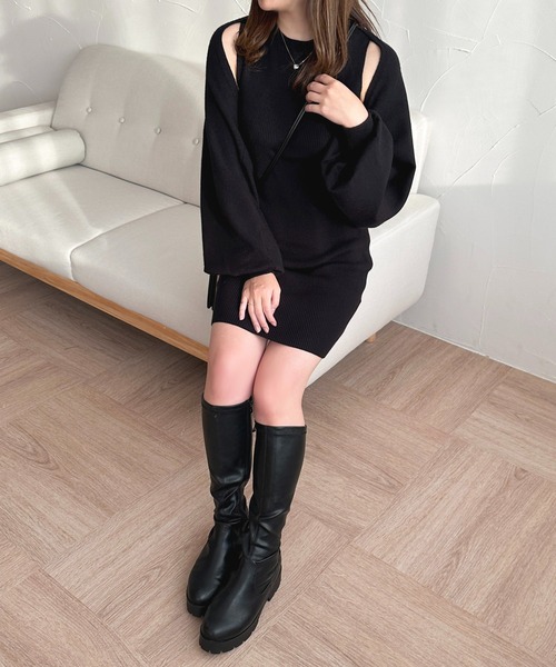 セール】ボレロ＋ニットワンピースセット【ZOZOTOWN限定アイテム