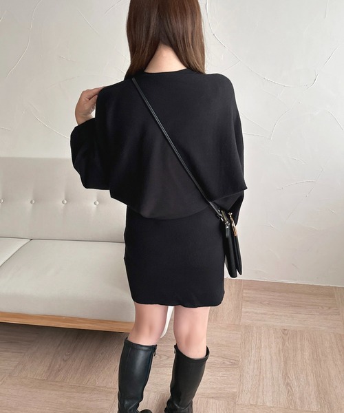 apres jour（アプレジュール）の「ボレロ＋ニットワンピースセット