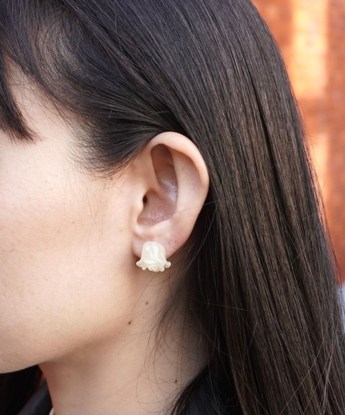 misto accessories（ミストアクセサリーズ）の「ROSE&GRAIN pierces　ローズピアス・一粒ピアス 2ピースセット（ピアス（両耳用）・レディース・ホワイト/レッド/ピンク・FREE）」の13枚目の写真