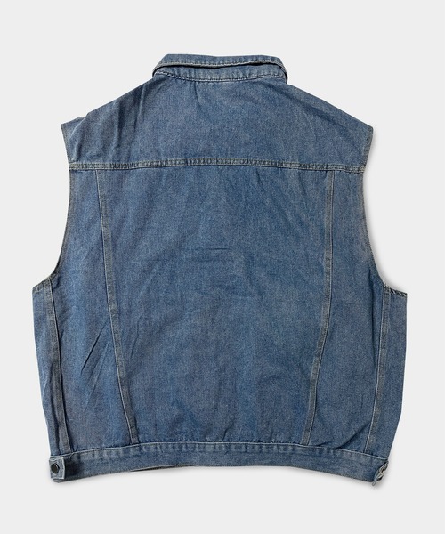 セール】【Leyline】Denim wash vest（ベスト）｜Leyline（レイ
