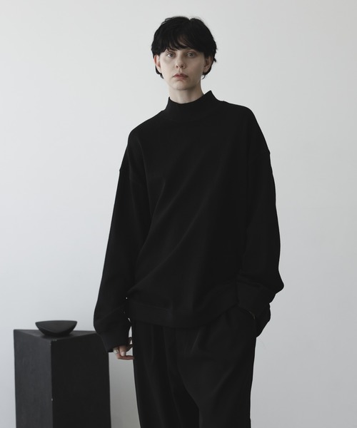 メンズウェア RUFFOLG MOCK NECK SWEAT BLACK remer（リメール）の「loose 2WAY reversible mock neck sweat