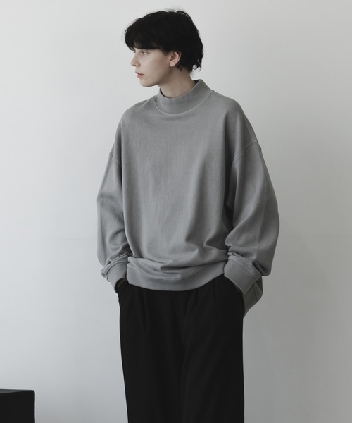 remer(リメール)の「loose 2WAY reversible mock neck sweat / ルーズ2WAYリバーシブルモックネックスウェット(スウェット・メンズ・アッシュグレー/ブラック・SMALL/MEDIUM/LARGE)」の3枚目の写真