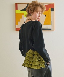ELLEgirl | 《新色・再入荷》ラメプリーツフリル巾着バッグ【ELLEgirl/エル ガール】500mlペットボトル収納可能(ハンドバッグ)
