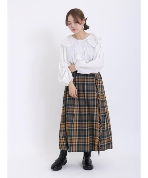 Samansa Mos2(サマンサ モスモス)の「スカラップレース襟ブラウス(シャツ/ブラウス・レディース・ブラック/オフホワイト/グレー・F)」の11枚目の写真