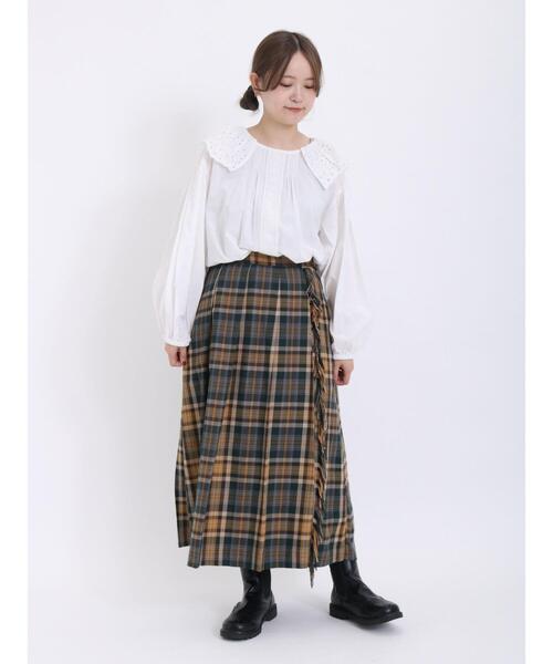 Samansa Mos2(サマンサ モスモス)の「スカラップレース襟ブラウス(シャツ/ブラウス・レディース・ブラック/オフホワイト/グレー・F)」の12枚目の写真