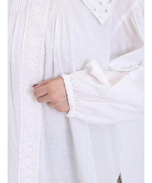 Samansa Mos2(サマンサ モスモス)の「スカラップレース襟ブラウス(シャツ/ブラウス・レディース・ブラック/オフホワイト/グレー・F)」の21枚目の写真