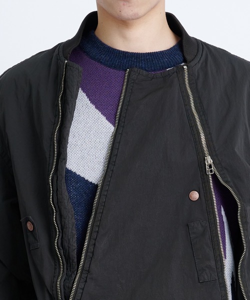 BED J.W. FORD（ベッドフォード）の「【BED j.w. FORD/ベッドフォード】Double-Zip MA-1ver.1（ミリタリージャケット・メンズ・ブラック・1/2）」の5枚目の写真