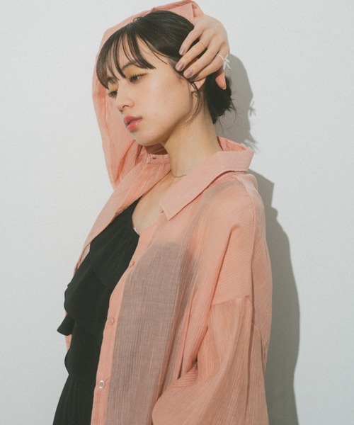 VANNIE U（ヴァニーユー）の「オーバーシアーシャツ（シャツ/ブラウス・レディース・ホワイト/ピンク/イエロー・FREE）」の15枚目の写真