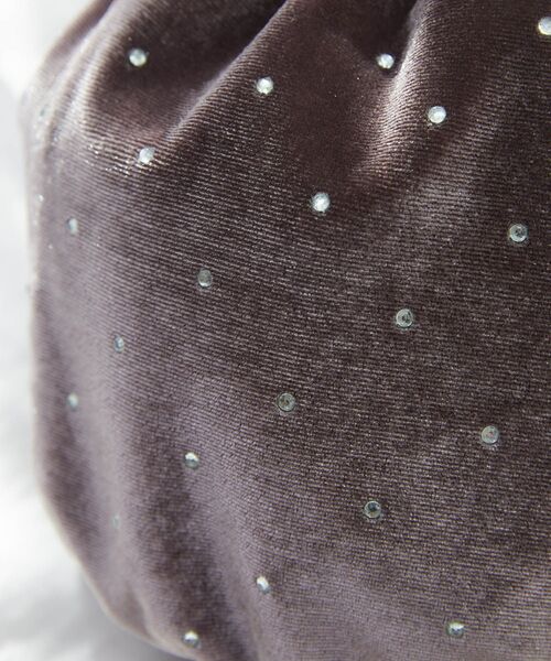 ems excite（エムズエキサイト）の「ベロア巾着ショルダーバッグ（ショルダーバッグ・レディース・ライトグレー/ライトベージュ/ブラック・ONE SIZE）」の18枚目の写真