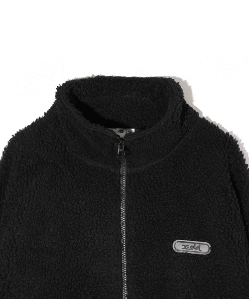 X-girl（エックスガール）の「STAND COLLAR BOA JACKET（ブルゾン・レディース・ホワイト/ブラック・MEDIUM/SMALL）」の6枚目の写真