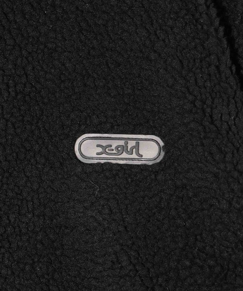 X-girl（エックスガール）の「STAND COLLAR BOA JACKET（ブルゾン・レディース・ホワイト/ブラック・MEDIUM/SMALL）」の7枚目の写真