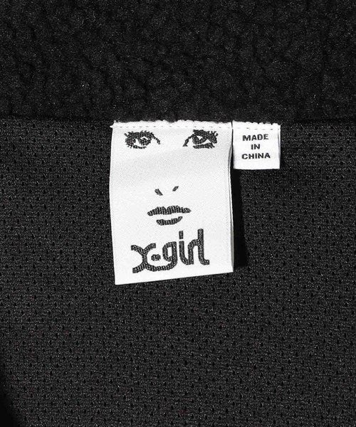 X-girl（エックスガール）の「STAND COLLAR BOA JACKET（ブルゾン・レディース・ホワイト/ブラック・MEDIUM/SMALL）」の11枚目の写真