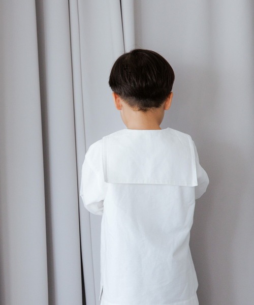 LOWRYS FARM（ローリーズファーム）の「セーラーシャツロングスリーブ　102285（シャツ/ブラウス・キッズ・ホワイト/ネイビー・110cm/120cm/130cm/140cm/150cm）」の15枚目の写真