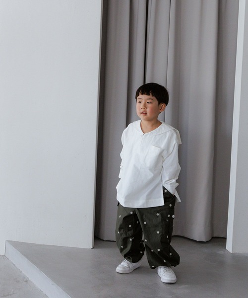 LOWRYS FARM（ローリーズファーム）の「セーラーシャツロングスリーブ　102285（シャツ/ブラウス・キッズ・ホワイト/ネイビー・110cm/120cm/130cm/140cm/150cm）」の13枚目の写真